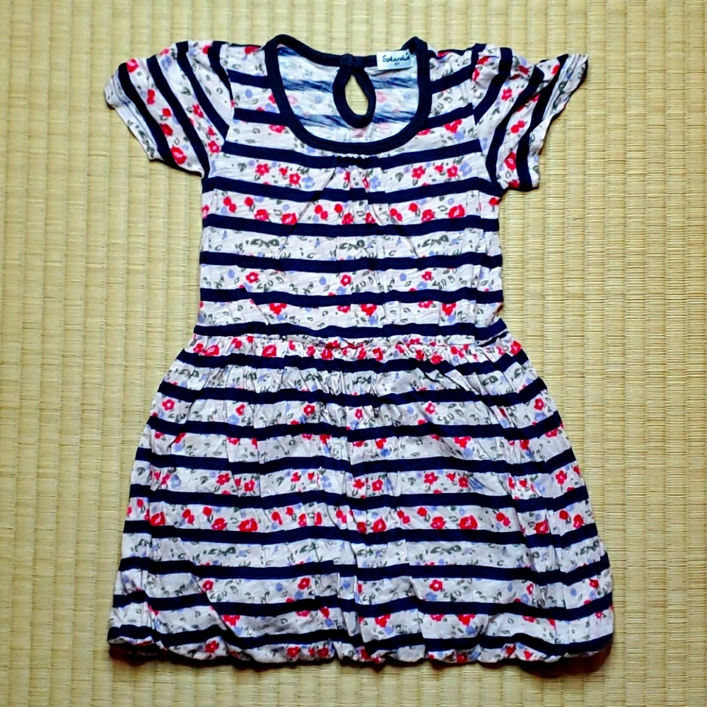 Splendid knit Floral Stripe Bubble dress, 2T